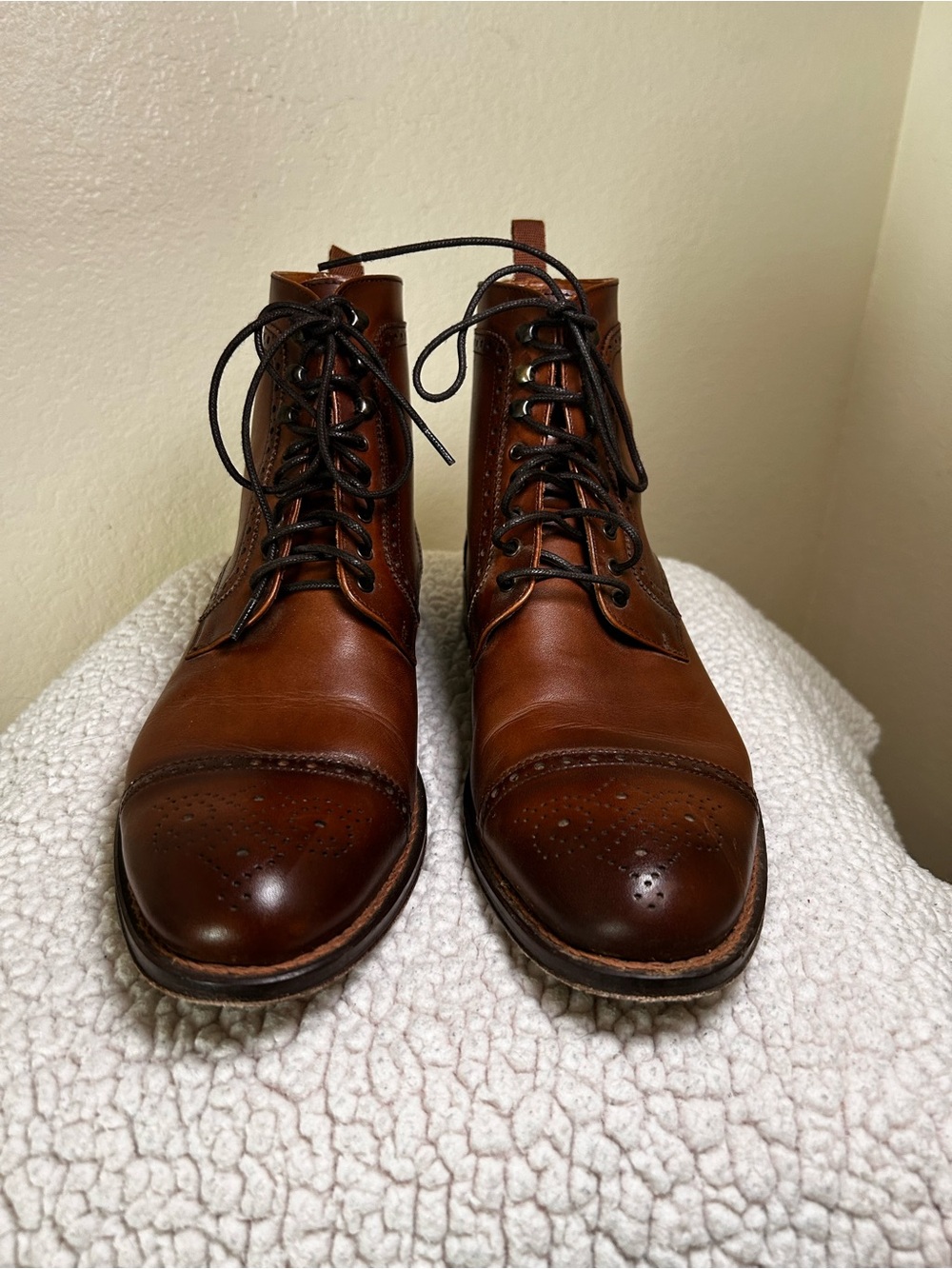 TAFT Noah Boots - Brown Leather, Size 9.5